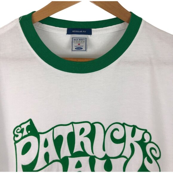 Old Navy Mens Size Medium White/Green St.Patricks Day Graphic T-shirt Retro 2005 - Picture 2 of 9